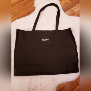 MaxMara black nylon tote bag